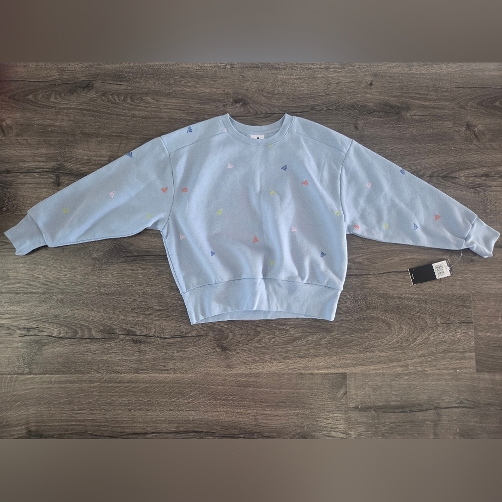 Adidas Girls Fleece Crewneck Size S 7/8 NWT